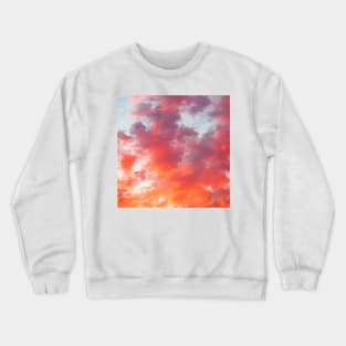 Pink Orange Purple Cotton Candy Clouds at Sunset Crewneck Sweatshirt